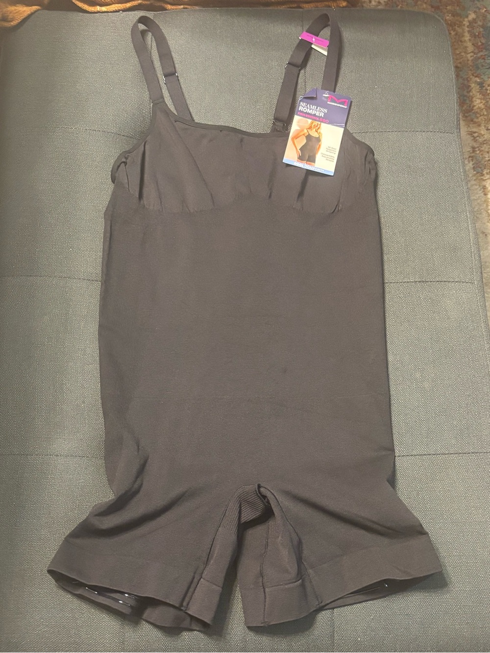 Maidenform Black Seamless Romper Size 2XL NWT Retail $41.00